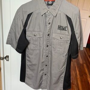 Harley-Davidson Gray and Orange Performance Shirt